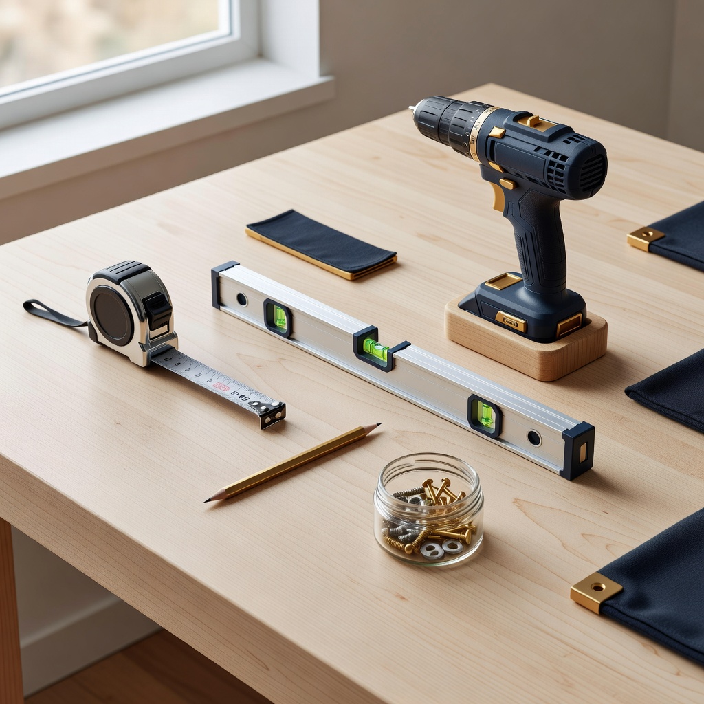 Organized handyman tools on a clean workbench